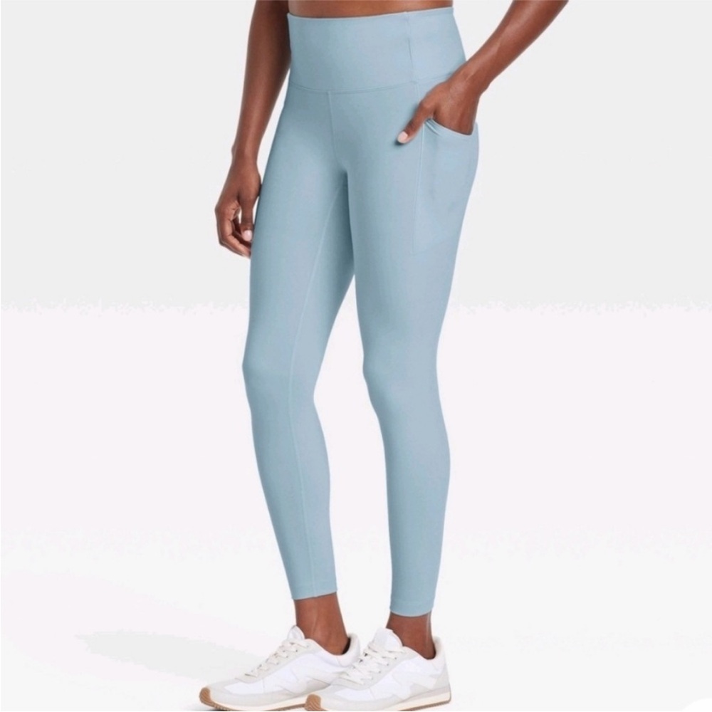 Women's Steel Blue High-Waisted Leggings